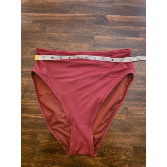 Amazon Essentials Bikini Bottom Brick Red Size XS High Waist Swim Brief NWT - Picture 2 of 6